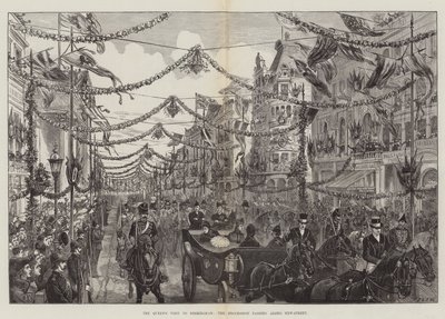 La visita de la Reina a Birmingham, la procesión pasando por New-Street de Walter Paget